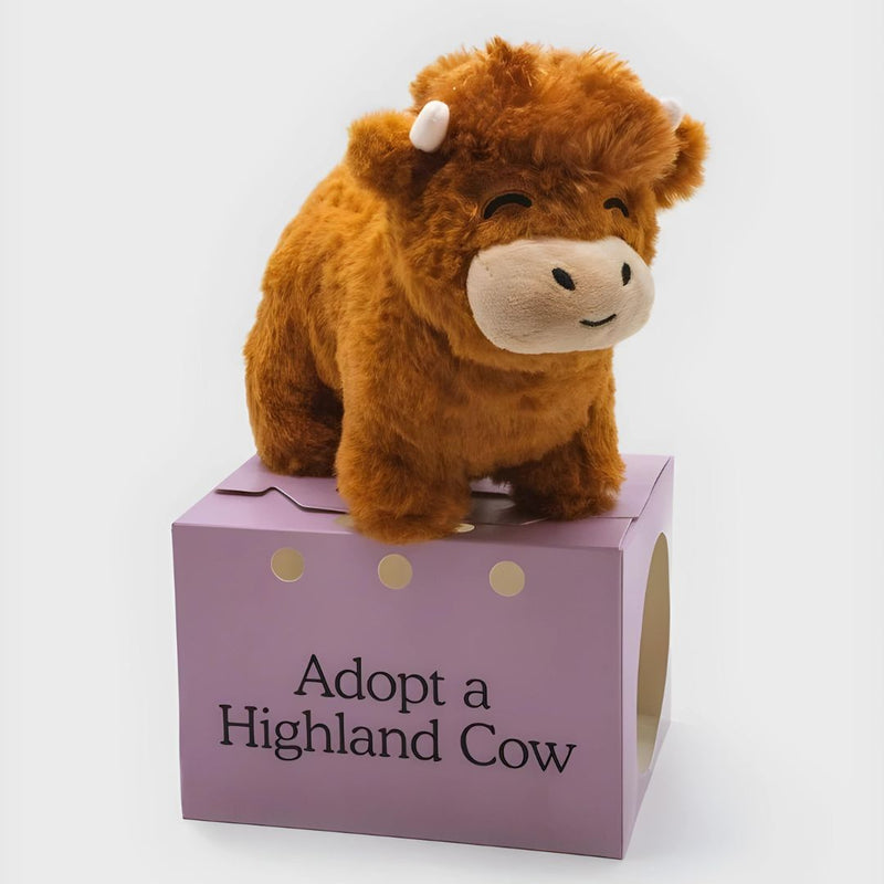 Fluffy Highland Cow Plush Doll - Adorable Nordic Farm Stuffed Toy for Home Decor and Birthday Gifts