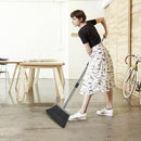 Broom and Dustpan Set for Home, Office, Indoor&Outdoor Sweeping, Stand Up Broom and Dustpan (Black&Gray)