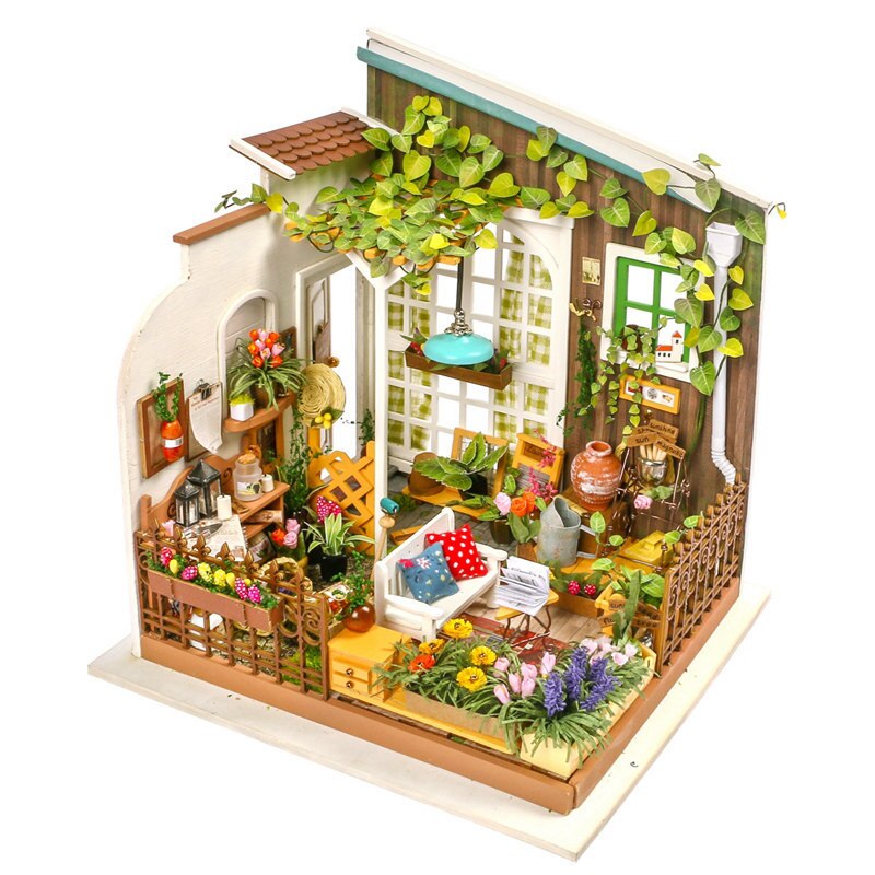 rolife, rolife miniature, diy wood dollhouse, wooden greenhouse, diy wooden greenhouse,