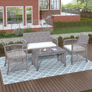 Revamp Your Outdoor Area with the 4-Piece Rattan Patio Furniture Set