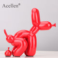 dog poop, balloon dog, balloon dog sculpture, dog squatting, dog statue, dog statues, anime statues, 