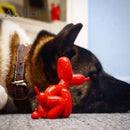 dog poop, balloon dog, balloon dog sculpture, dog squatting, dog statue, dog statues, anime statues,