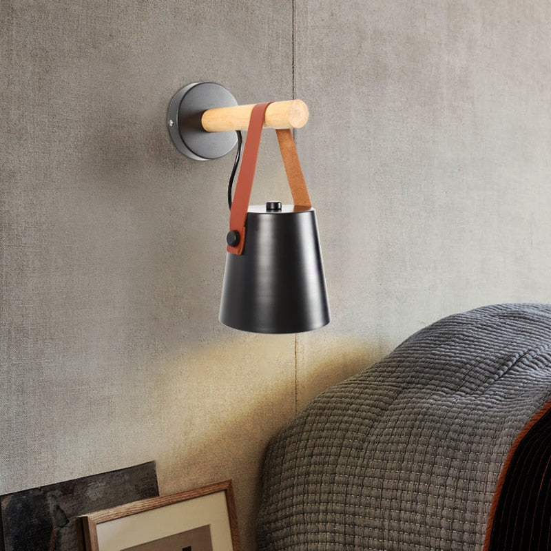 wooden wall lamp, Home Decor, nordic, Stylish Illumination,