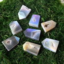 agate, crystal tower, rainbow tower, electroplating, rainbow agate,