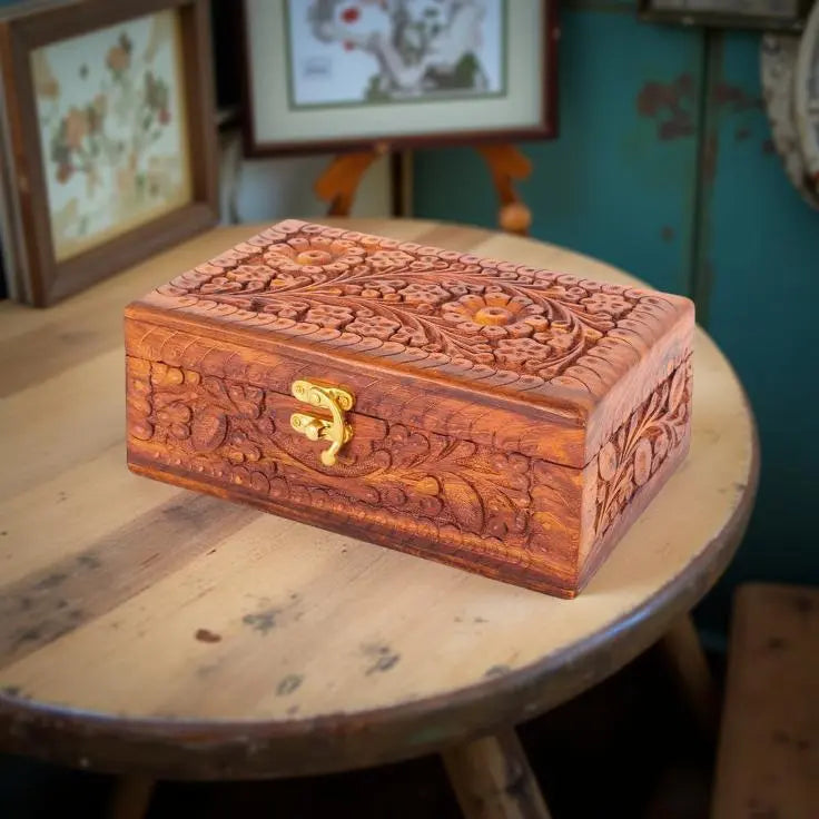 jewelry Luxury Wooden Box Stylish Gift Decor