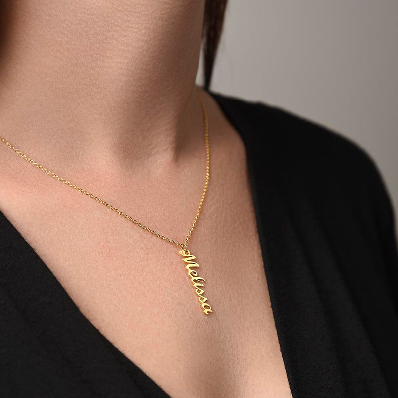 vertical name necklace, personalized name necklace, necklace, name necklace silver, name necklace gold, name necklace, gold necklace, gold chain, Gift, custom name necklace, custom name chain,