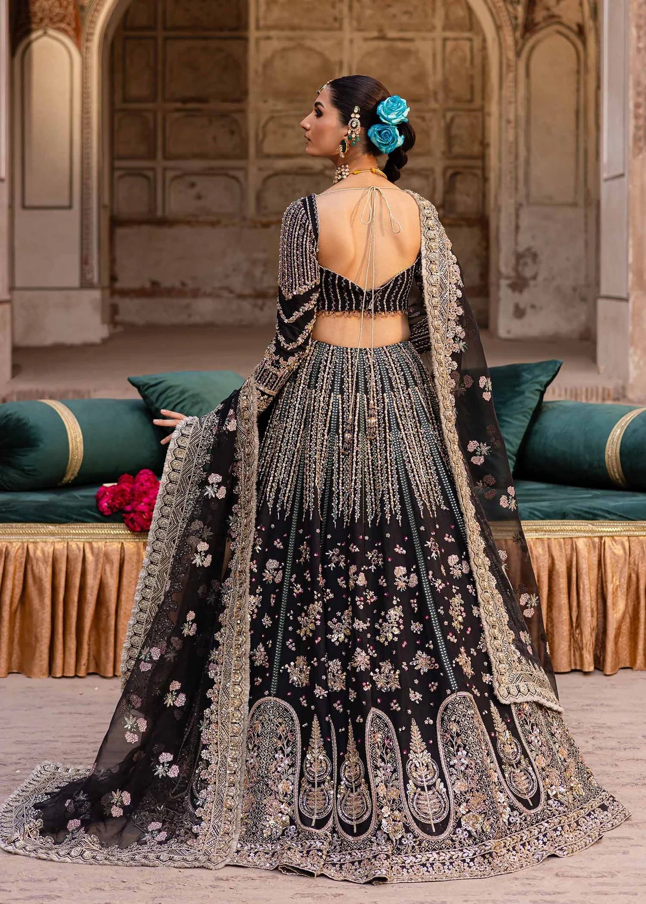 Nehaab Premium Luxury Black Women Weeding Dress