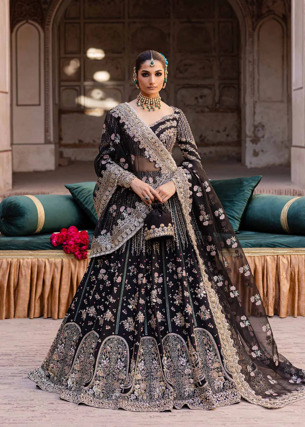 Nehaab Premium Luxury Black Women Weeding Dress