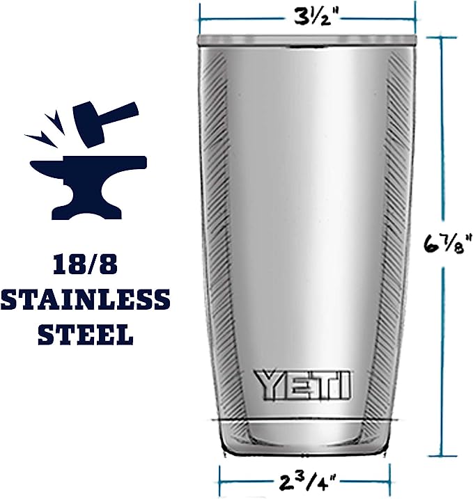 Rambler 20 oz Stainless Steel Vacuum Insulated Tumbler w/MagSlider Lid