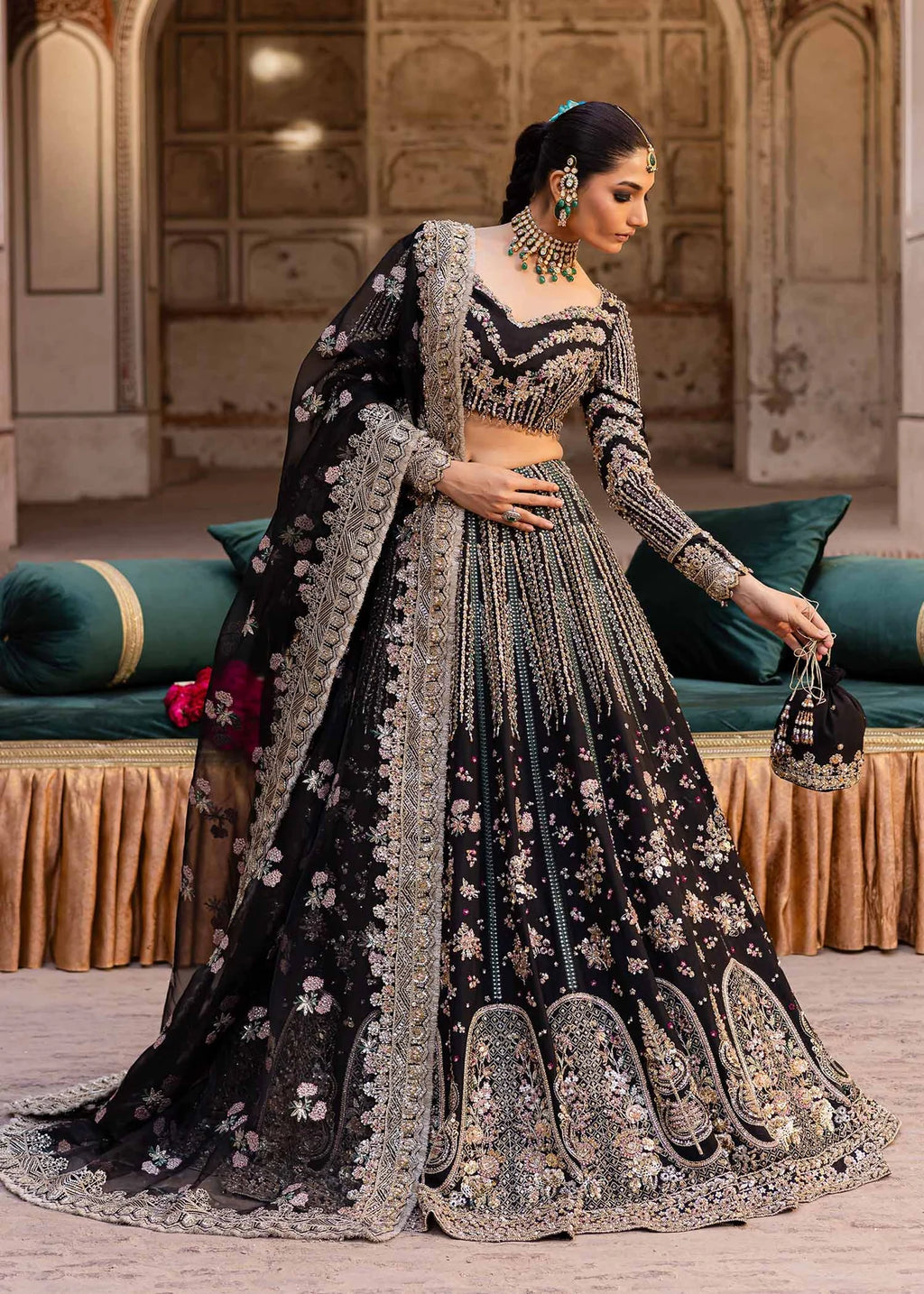 Nehaab Premium Luxury Black Women Weeding Dress