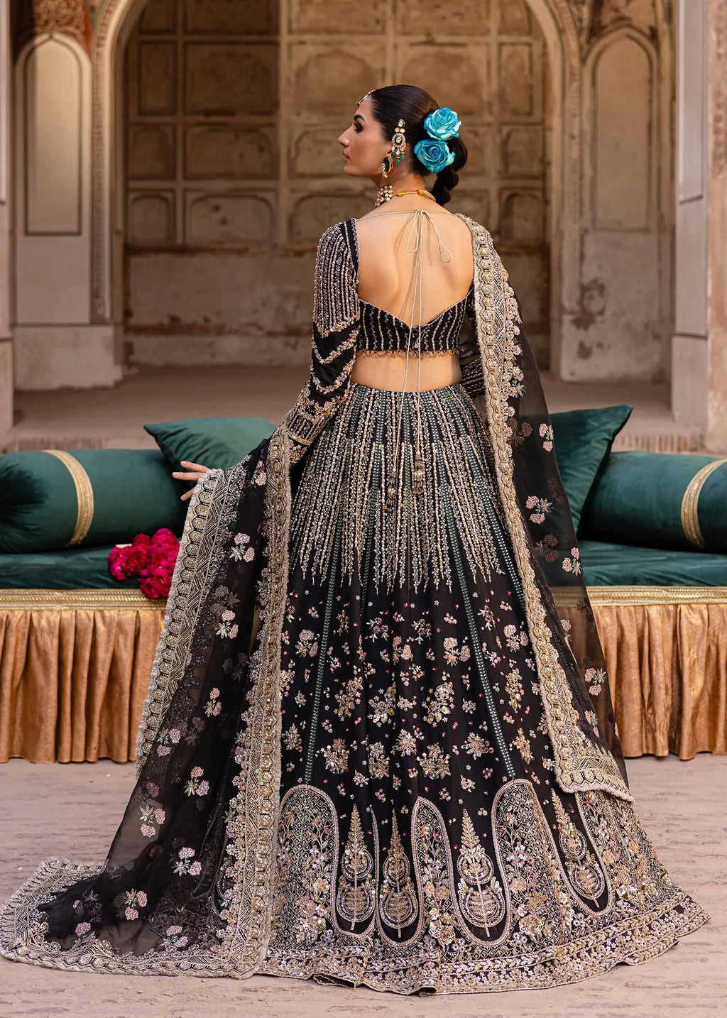 Nehaab Premium Luxury Black Women Weeding Dress