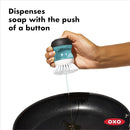 OXO Good Grips Soap Dispensing Palm Brush, Black/Clear/White