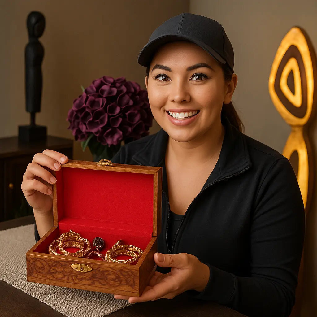Luxury Wooden jewelry Box Stylish Gift Decor