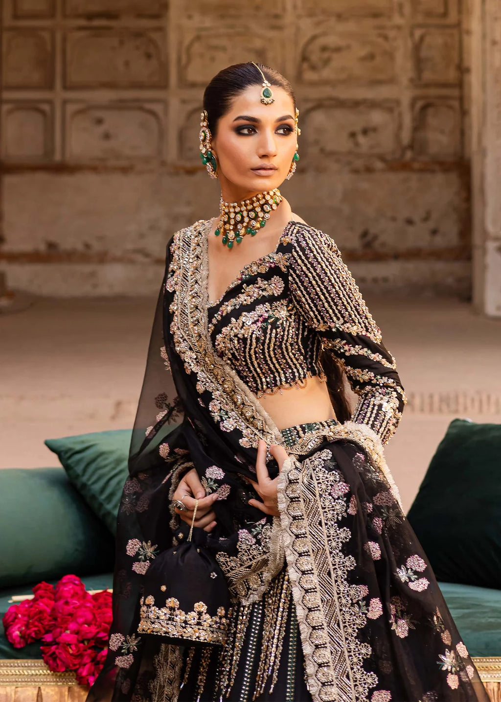 Nehaab Premium Luxury Black Women Weeding Dress