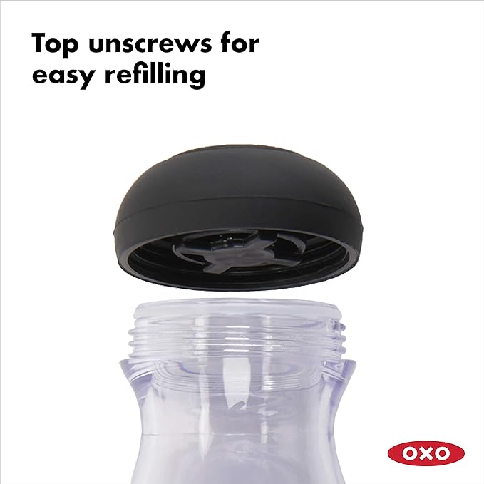 OXO Good Grips Soap Dispensing Palm Brush, Black/Clear/White