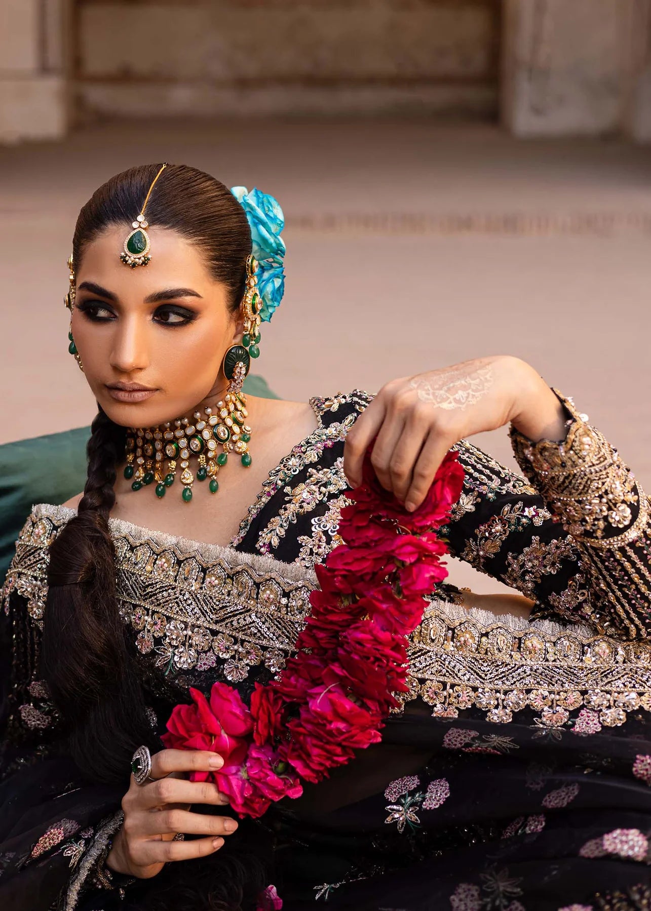 Nehaab Premium Luxury Black Women Weeding Dress