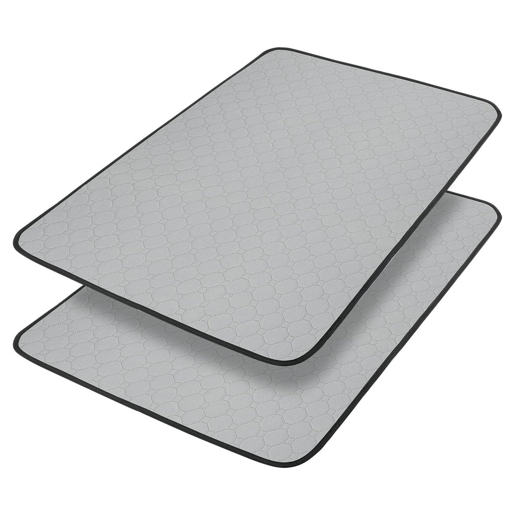 (Pack of 2) Premium Washable Dog & Cat Urine Pads - Waterproof, Non-Slip Training Mat for Puppies and Pets - 2 Pack (34.5 x 23 Inches)