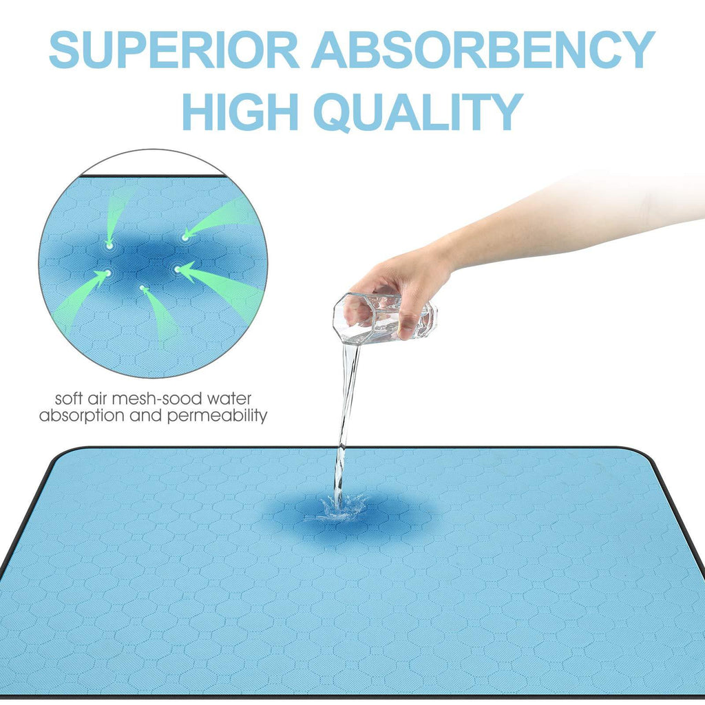 (Pack of 2) Premium Washable Dog & Cat Urine Pads - Waterproof, Non-Slip Training Mat for Puppies and Pets - 2 Pack (34.5 x 23 Inches)
