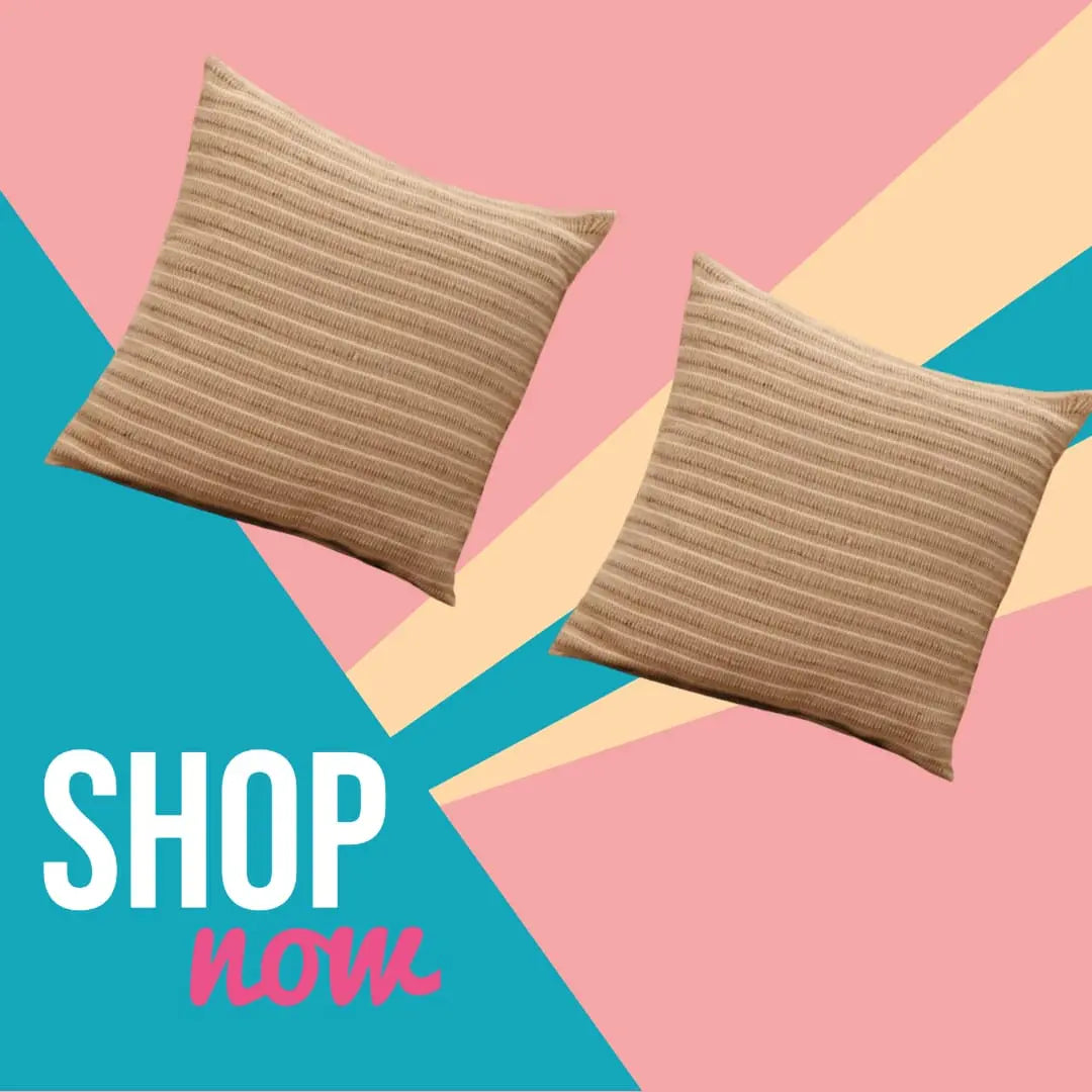 Premium Modern Design Handmade Pillow Cushion Covers (Pack Of 2) Stylish Gift Decor