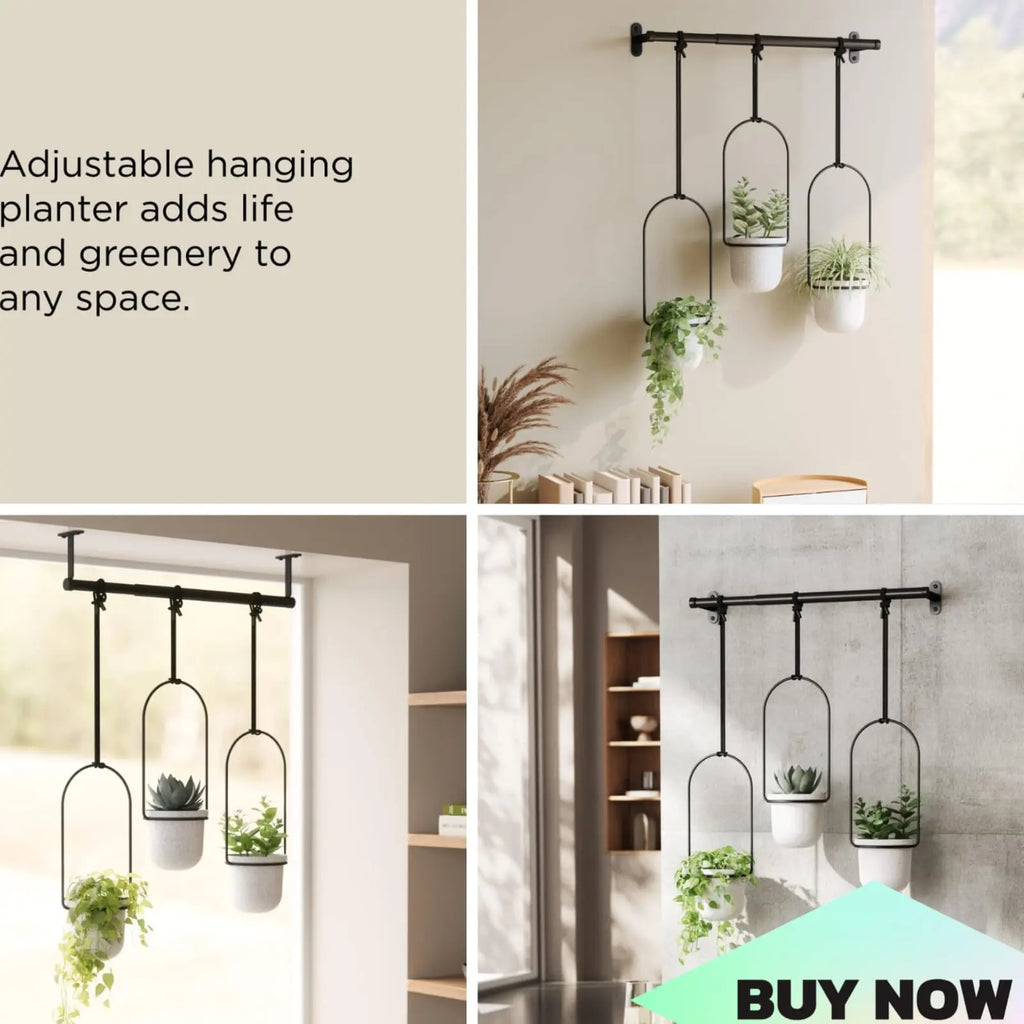 Triflora Hanging Planter for Window - Stylish Gift Decor
