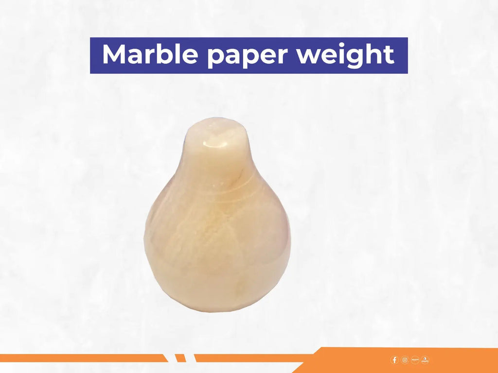 Handcrafted Marble Paperweight  Decorative Stone Accent for Desk or Workspace Stylish Gift Decor