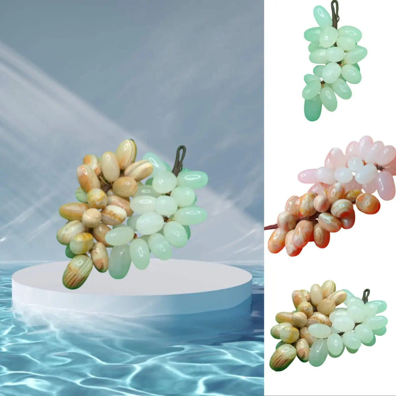Handcrafted Marble Grapes Stone Fruit for Home Stylish Gift Decor