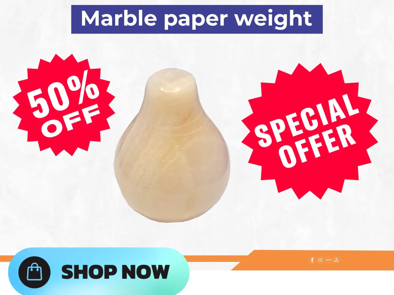 Handcrafted Marble Paperweight  Decorative Stone Accent for Desk or Workspace Stylish Gift Decor