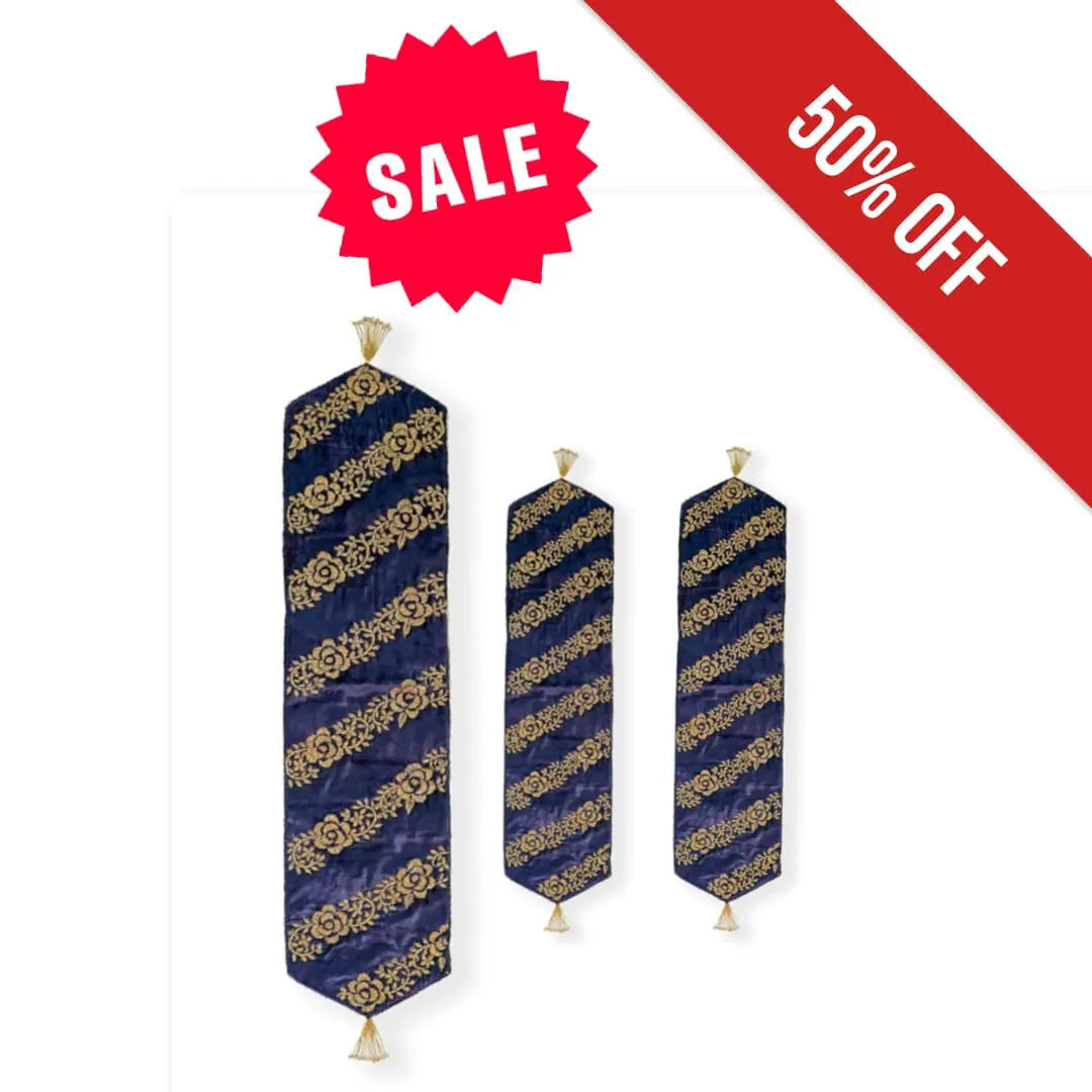 Handmade Table Runner Elegant Handmade Design For Home Tables (Pack of 3) Stylish Gift Decor