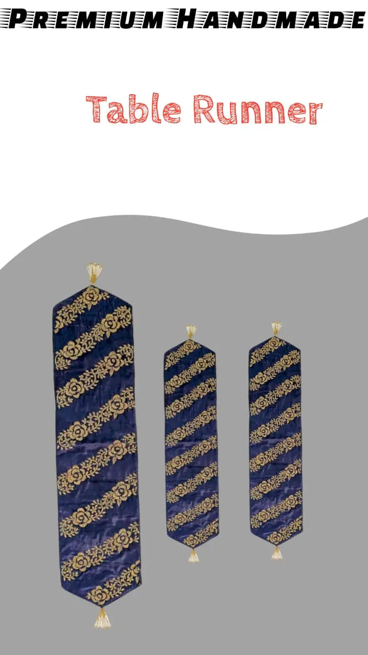 Handmade Table Runner Elegant Handmade Design For Home Tables (Pack of 3) Stylish Gift Decor