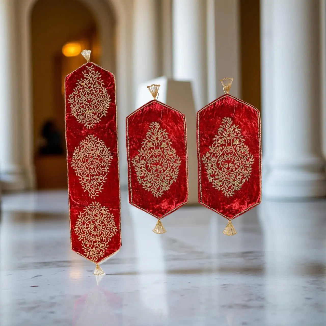 Premium Handmade Table Runner Set( Pack Of 3) Stylish Gift Decor