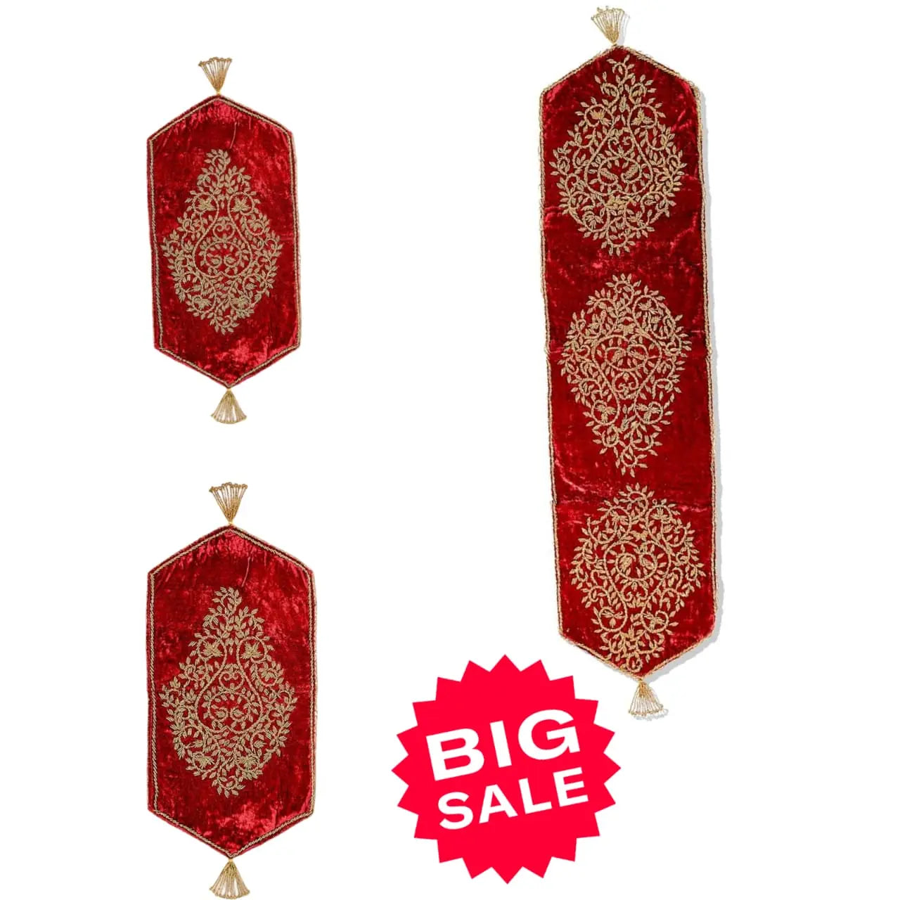 Premium Handmade Table Runner Set( Pack Of 3) Stylish Gift Decor