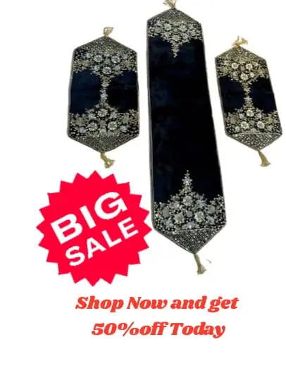 Modern Design High Quality Handmade Table Runners (Pack Of 3) Stylish Gift Decor