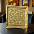 Vintage Brass Golden Marble Tray Stylish Gift Decor