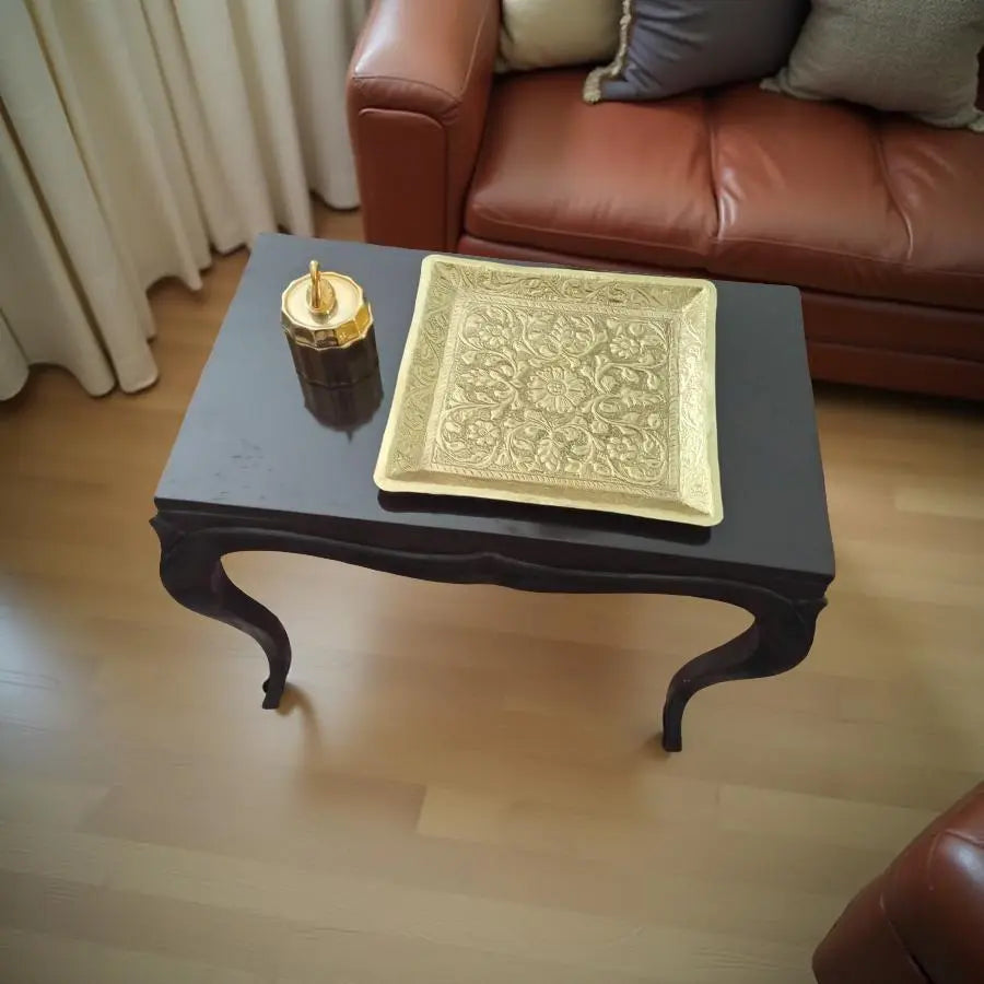 Vintage Brass Golden Marble Tray Stylish Gift Decor