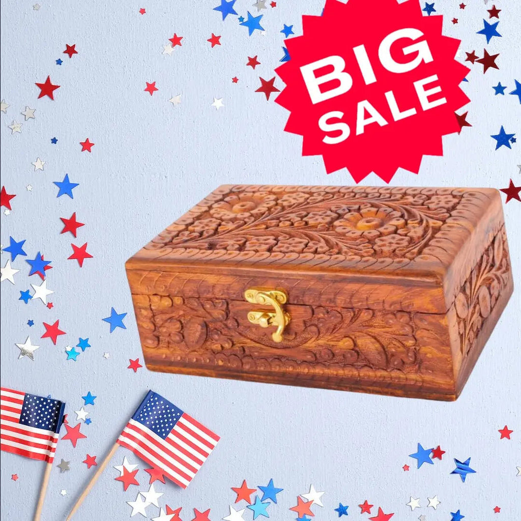 jewelry Luxury Wooden Box Stylish Gift Decor