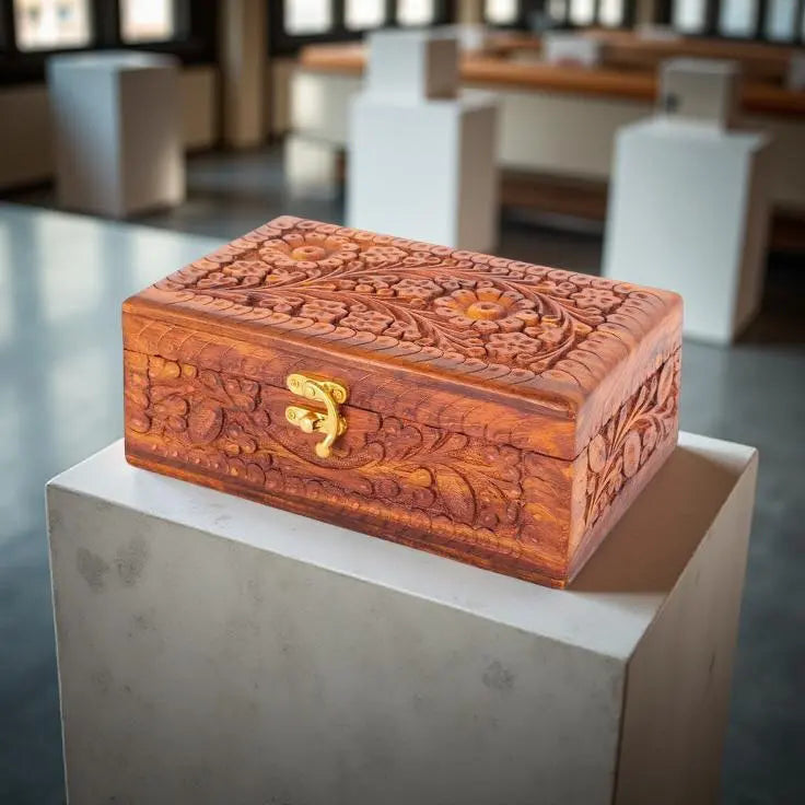 jewelry Luxury Wooden Box Stylish Gift Decor