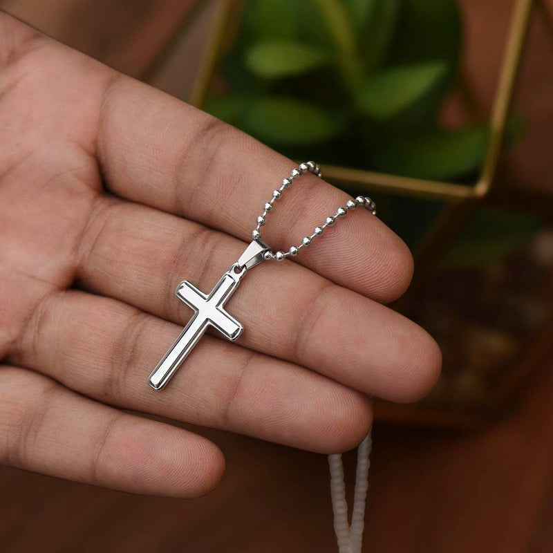 stainless steel necklace, stainless steel cross necklace, stainless steel cross, stainless steel chain necklace, stainless steel chain, necklace, Gift, cross necklace, ball chain,