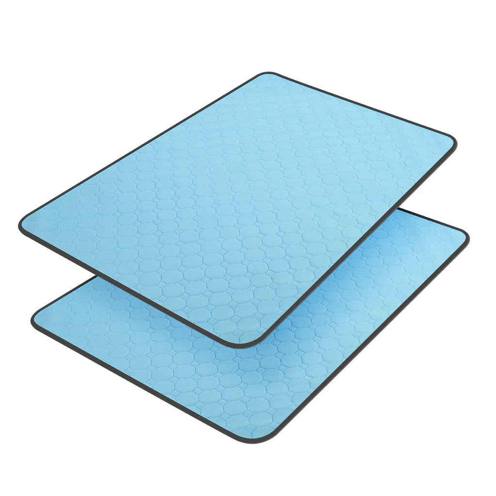 (Pack of 2) Premium Washable Dog & Cat Urine Pads - Waterproof, Non-Slip Training Mat for Puppies and Pets - 2 Pack (34.5 x 23 Inches)