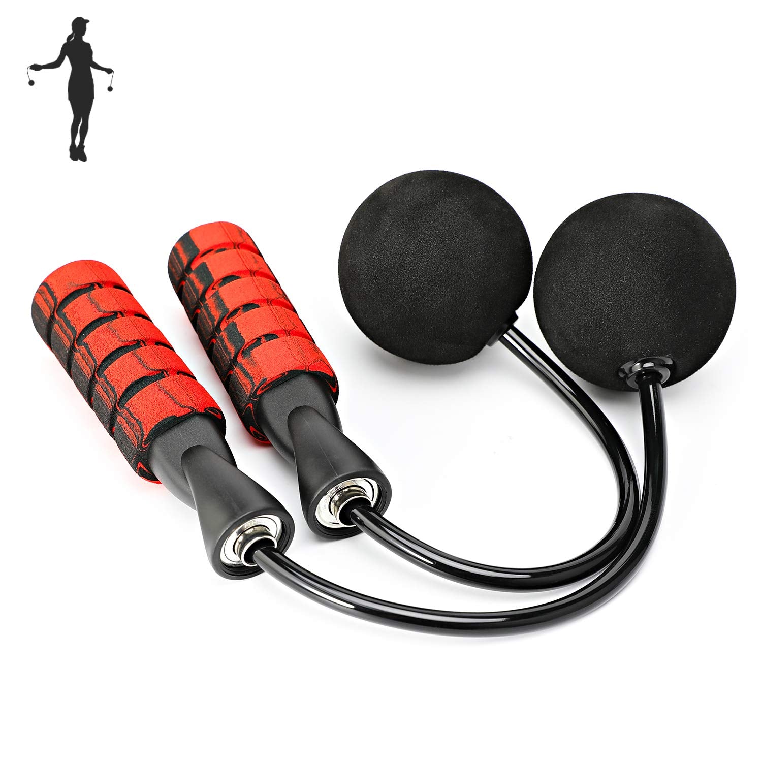 (PACK OF 3) Jump Rope, Training Ropeless Skipping Rope for Fitness, Adjustable Weighted Cordless Jump Rope for Men and Women