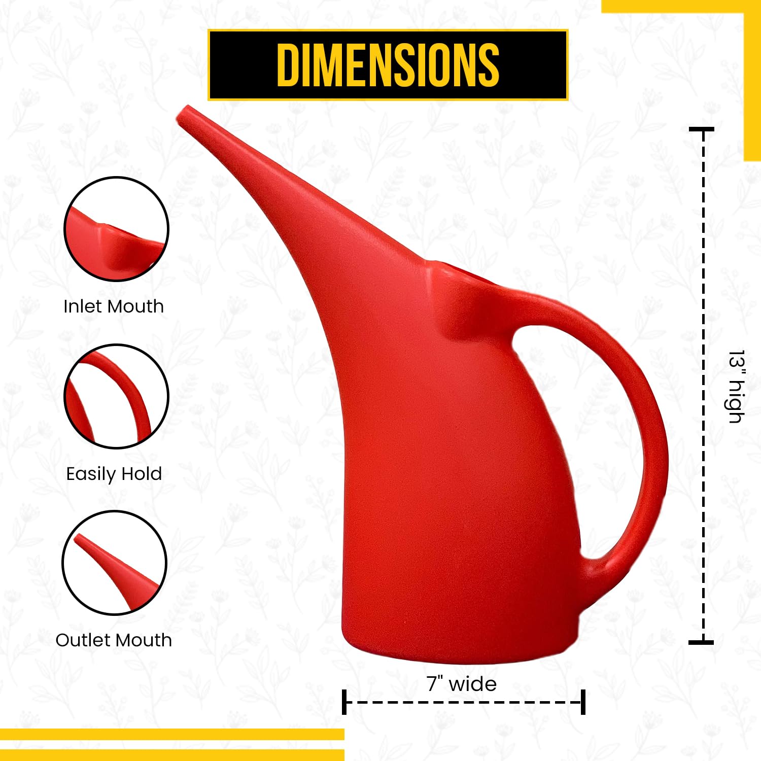 (PACK of 2 ) Watering Can 1/2 Gallon - Small Watering Can for Indoor & Outdoor Plants - Red Plant Waterer - 1 Pack