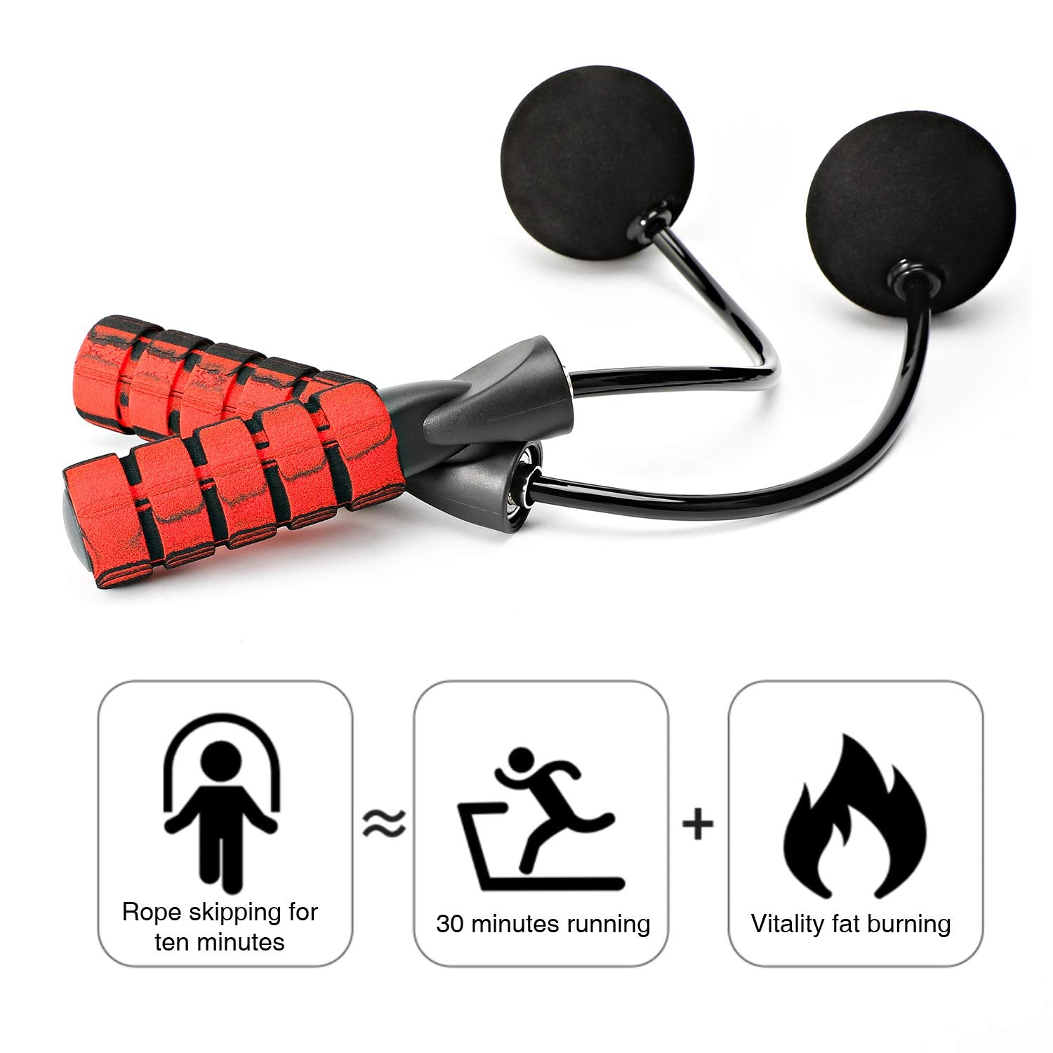 (PACK OF 3) Jump Rope, Training Ropeless Skipping Rope for Fitness, Adjustable Weighted Cordless Jump Rope for Men and Women