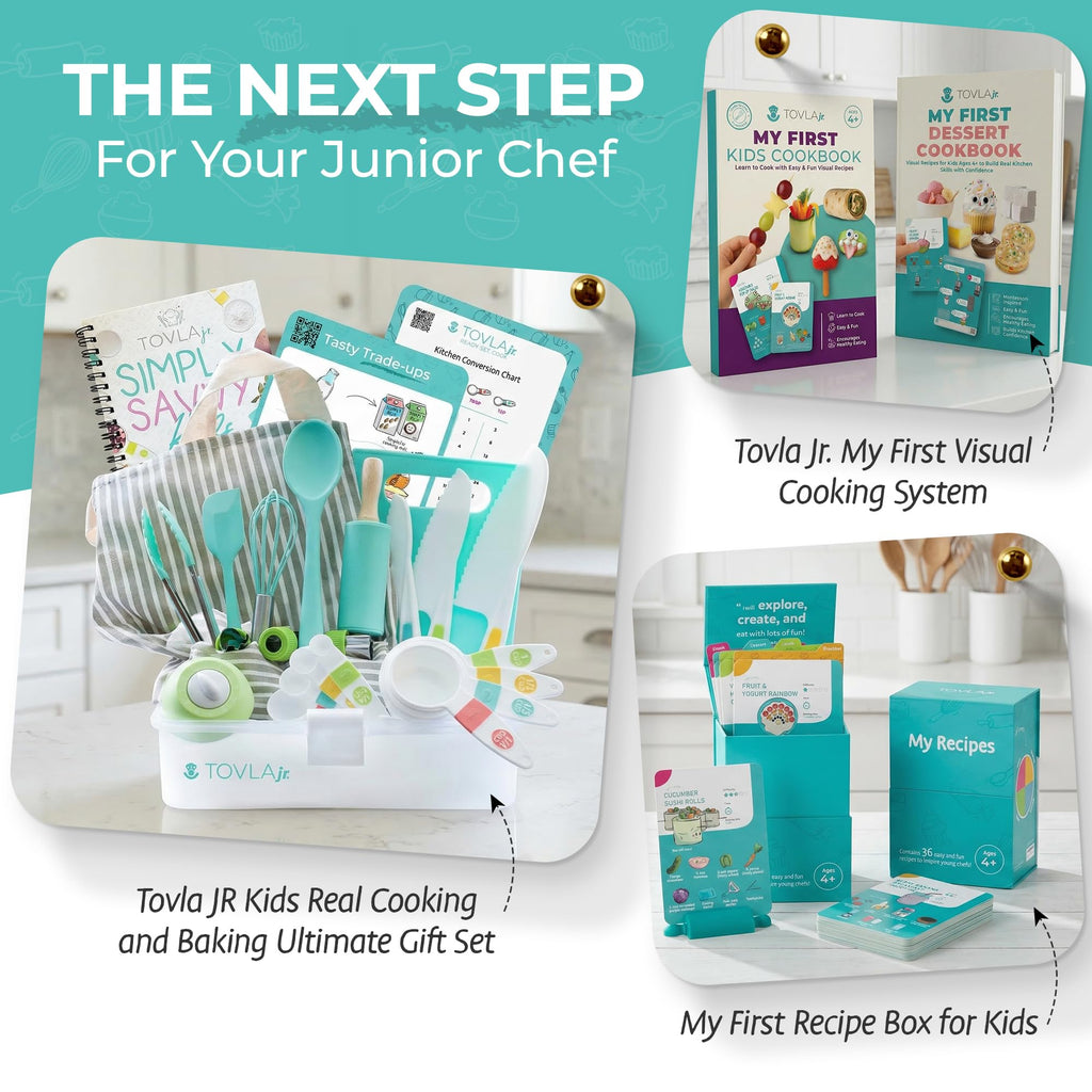 (PACK OF 3) Kid Safe Knife Gift Set for Real Cooking | Toddler Kitchen Knives | Montessori STEM Cooking Tools | Kids Chef Knives and Utensils | BPA Free Dishwasher Safe | Birthday Gift Ages 4 to 12