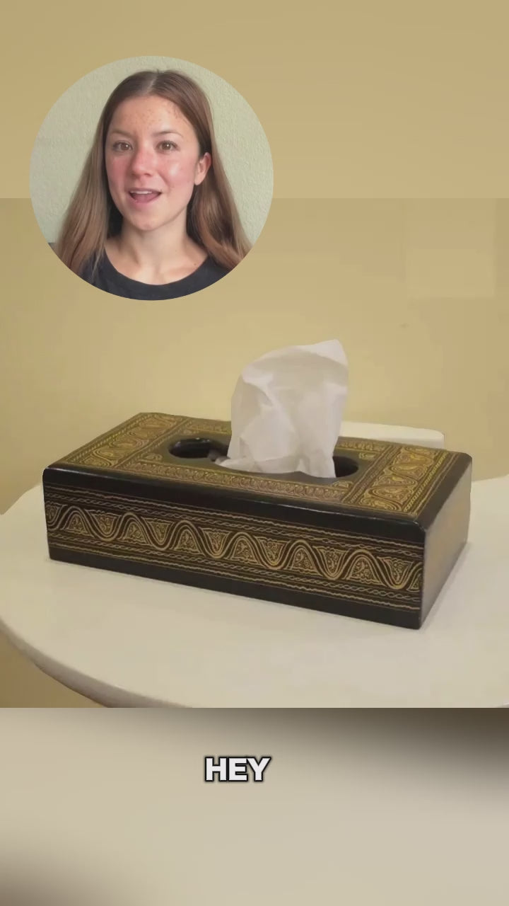 Elegant Natural Wood Tissue Box Cover – Stylish & Durable Tissue Holder for Home & Office