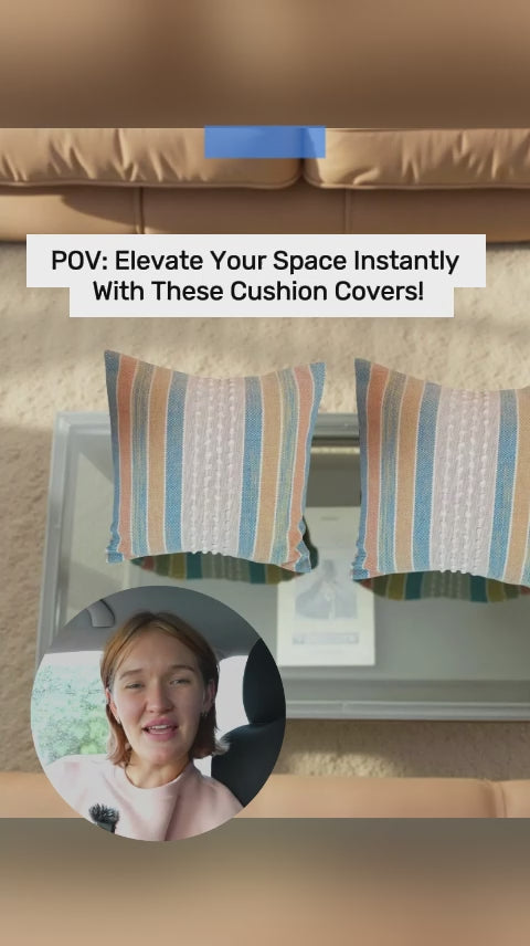 Handmade Premium Modern Cushion Covers - Pack of 4| Stylish Eco-Friendly Pillow Cases