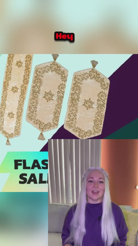 (2 Sets) Luxurious Velvet Table Runner Set - Elegant 3-Piece Modern Dining Décor